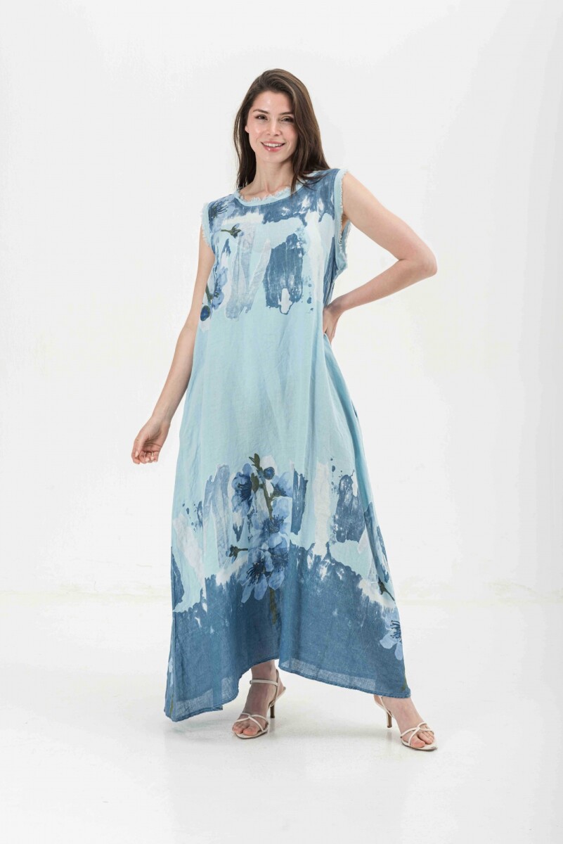 VESTIDO LOLI - CELESTE 