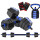 Set Mancuernas Expert Fitness+Rusa+ Guantes Pesa 20k Azul