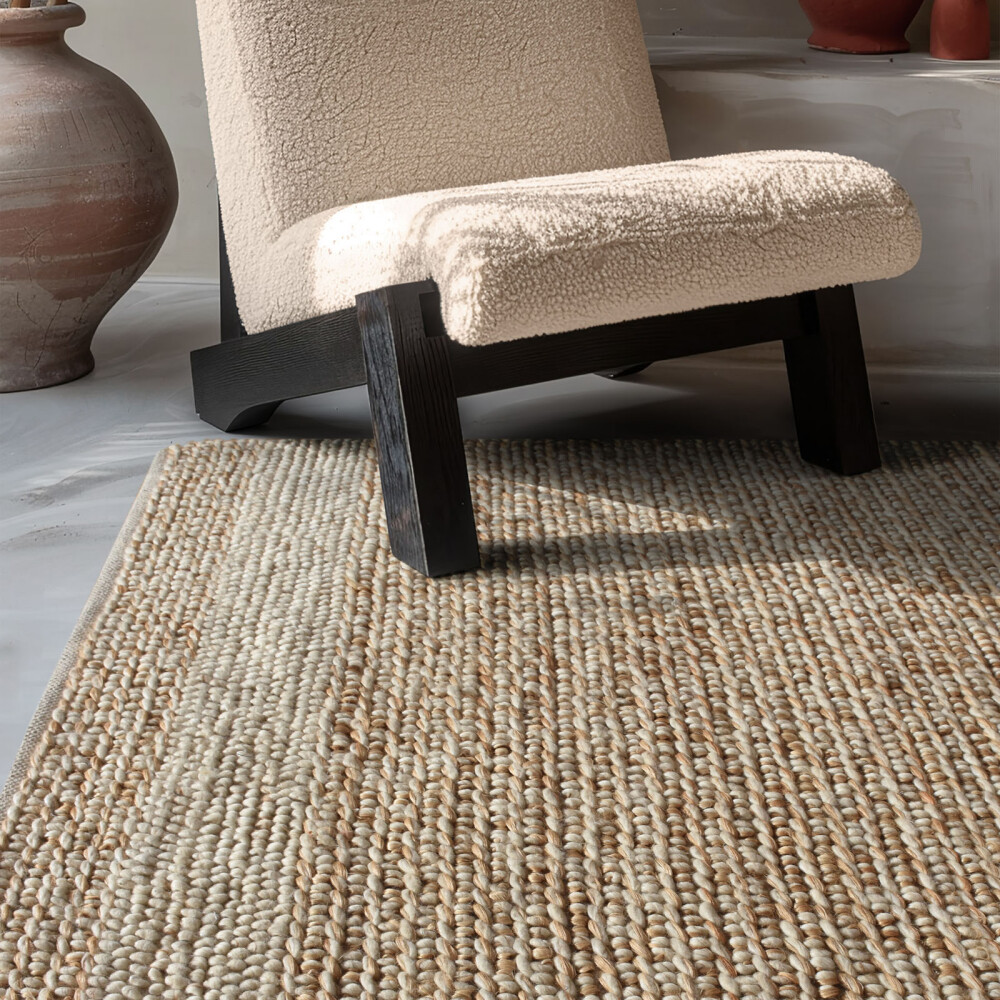 ALFOMBRA NATURAL/BEIGE YUTE Y LANA BRISONNENT