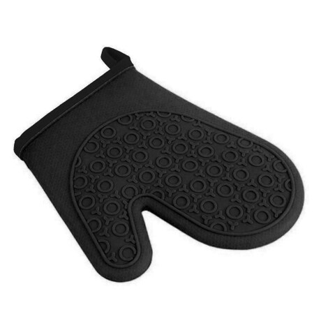 Manopla Guante de Silicona Agarradera Antideslizante Cocina Negro