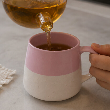 Taza de cerámica Bicolor rústico Violeta