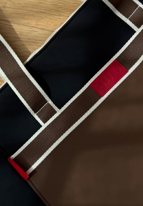 Bolso Zipper SS26 Black & Cocoa