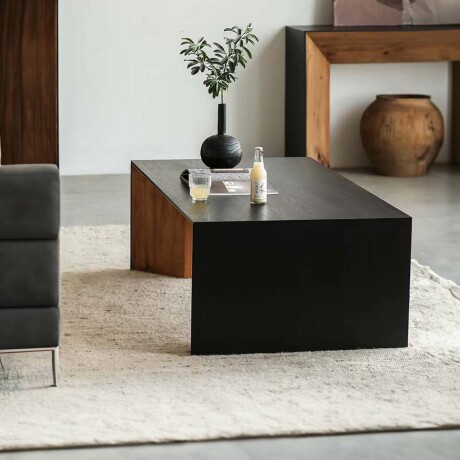 MESA CENTRAL MADERA NATURAL-BEIGE VOLCANO NAT/NEGR