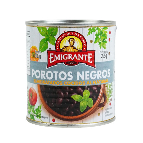 POROTOS NEGROS LATA 350G EMIGRANTE POROTOS NEGROS LATA 350G EMIGRANTE