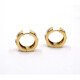 Aros En Oro 18K Combinado Y Brillantes Aros En Oro 18K Combinado Y Brillantes