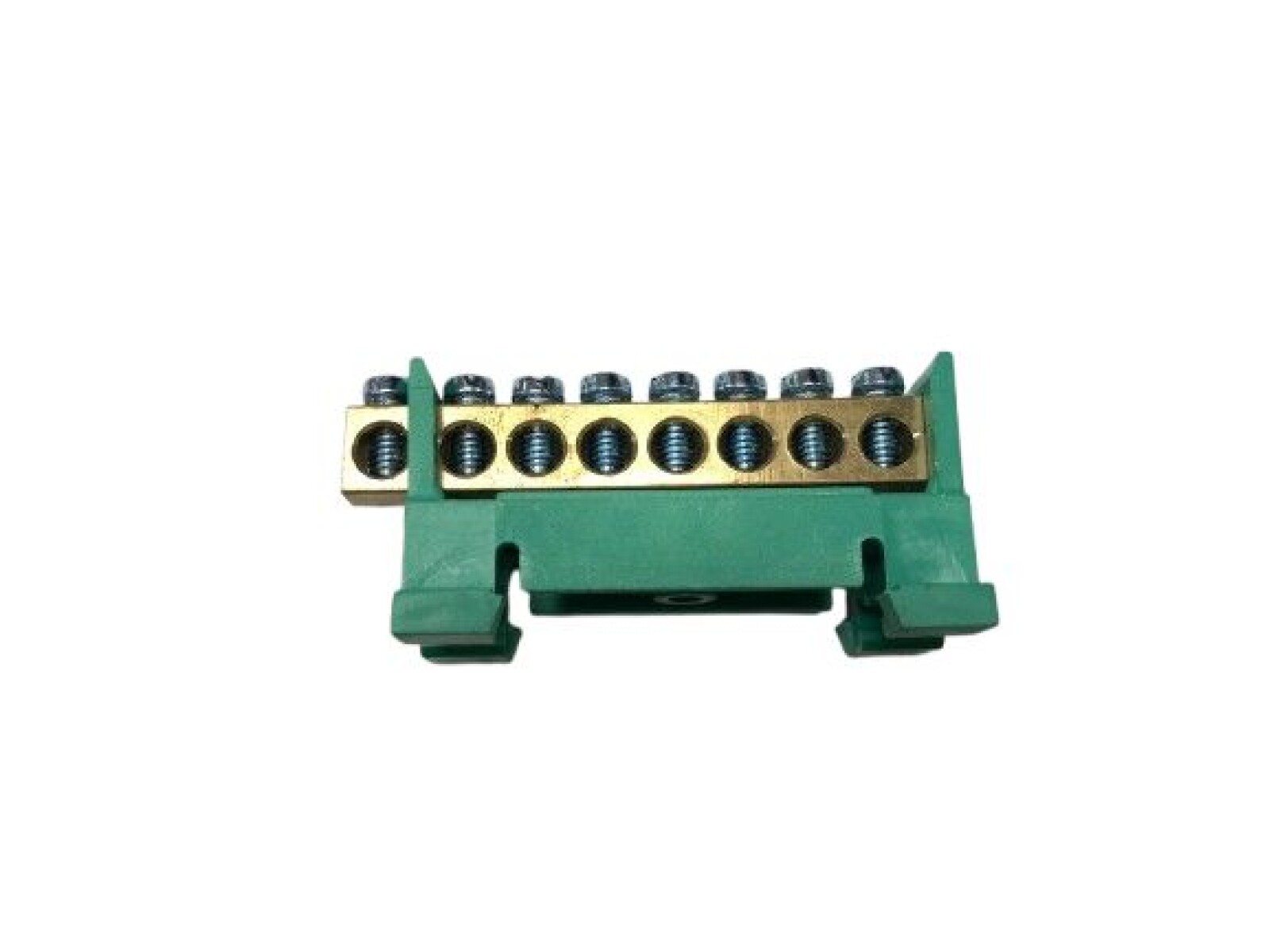 BARRA NEUTRO RIELERO 8 POLOS VERDE. VCP 