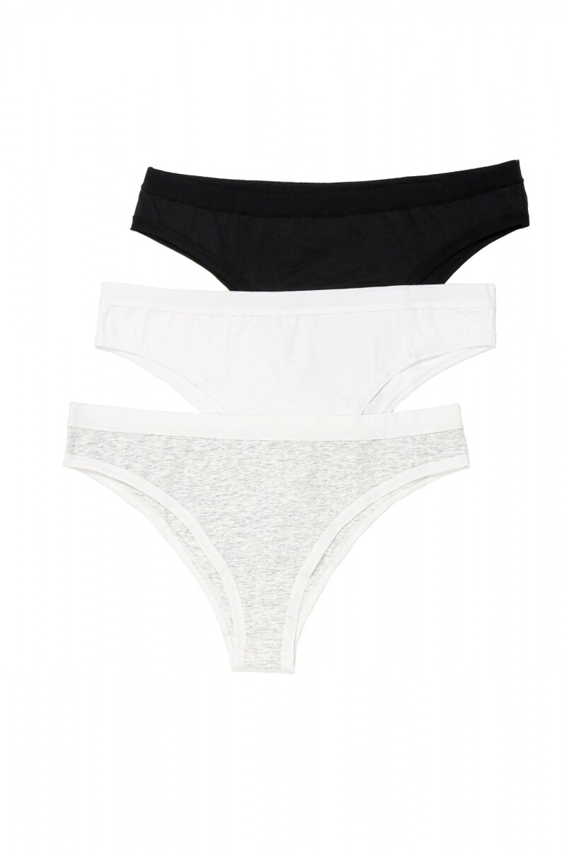 Pack x3 Bikini Ada - BL/GR/NE 