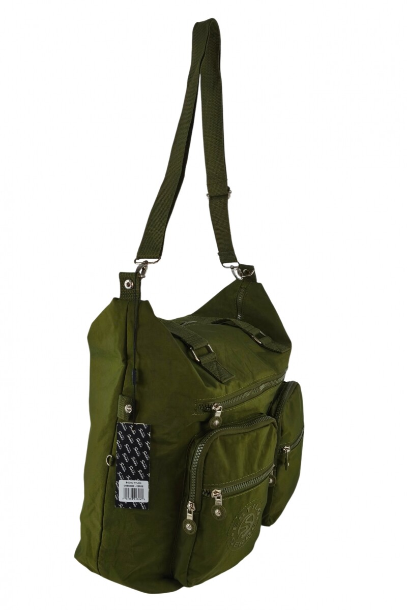 Bolso grande con bolsillos Bolso grande con bolsillos verde