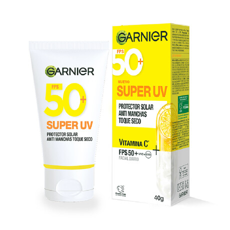 Protector Solar Garnier Super UV Vitamina C Toque Seco FPS50+ 40g Protector Solar Garnier Super UV Vitamina C Toque Seco FPS50+ 40g