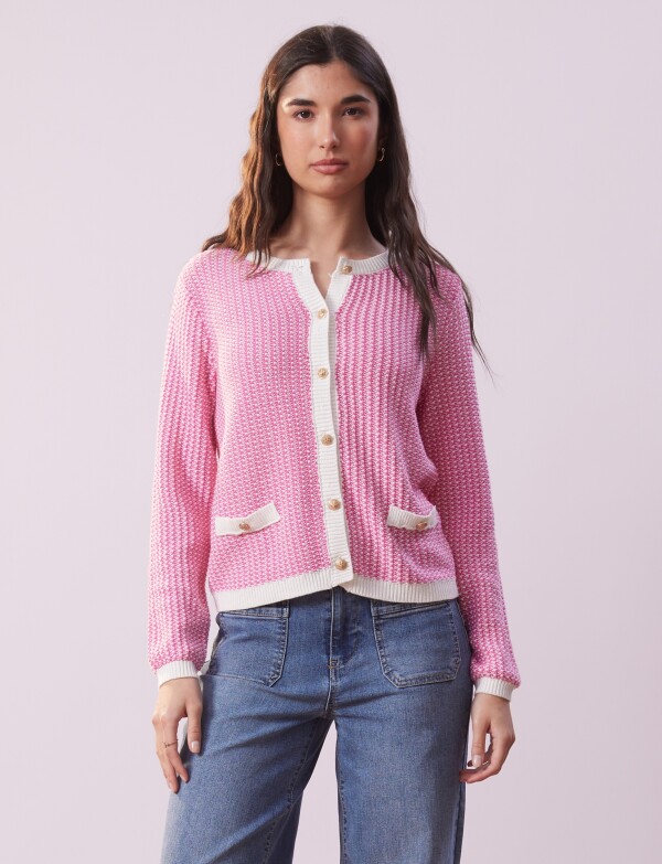 Cardigan Tweed FUCSIA