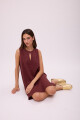 VESTIDO POLK Chocolate