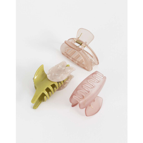 Set De Broches Combinacion Bicolor