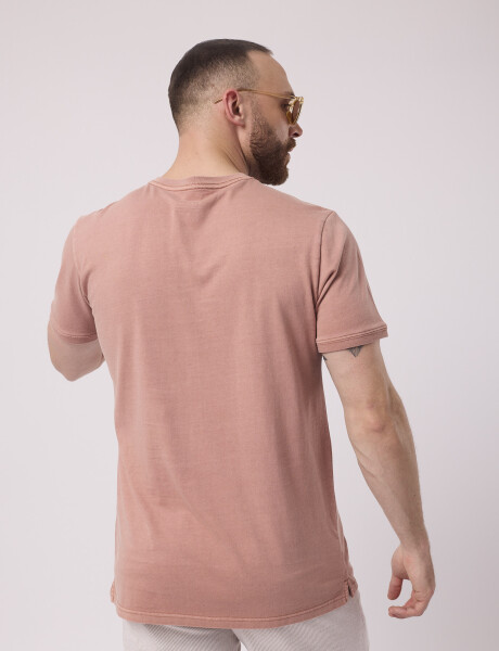 T-shirt m/c sobreteñida tostado