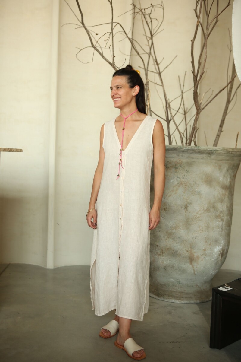 VESTIDO VEST - Beige 