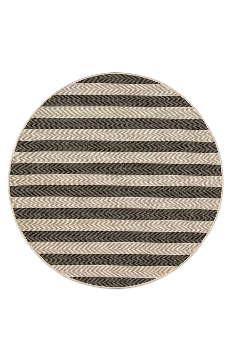 LINEO ALFOMBRA LINEO LIN/5031/9H01/ 160CM DIAM WOOL/BLACK