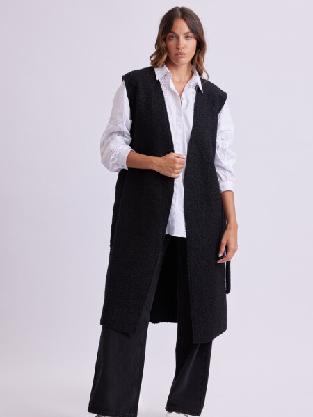 Chaleco boucle Negro