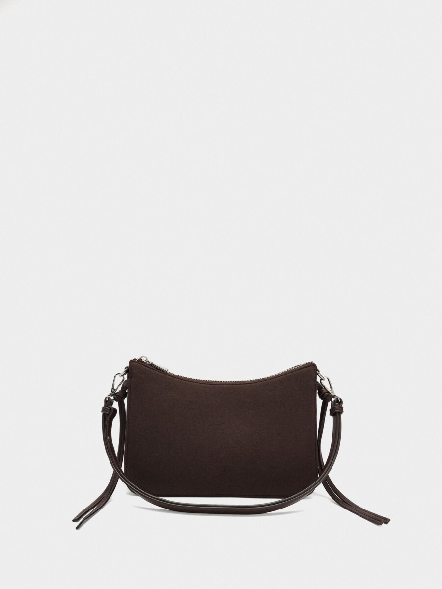 Bolso Bandolera Con Tiras Laterales marron