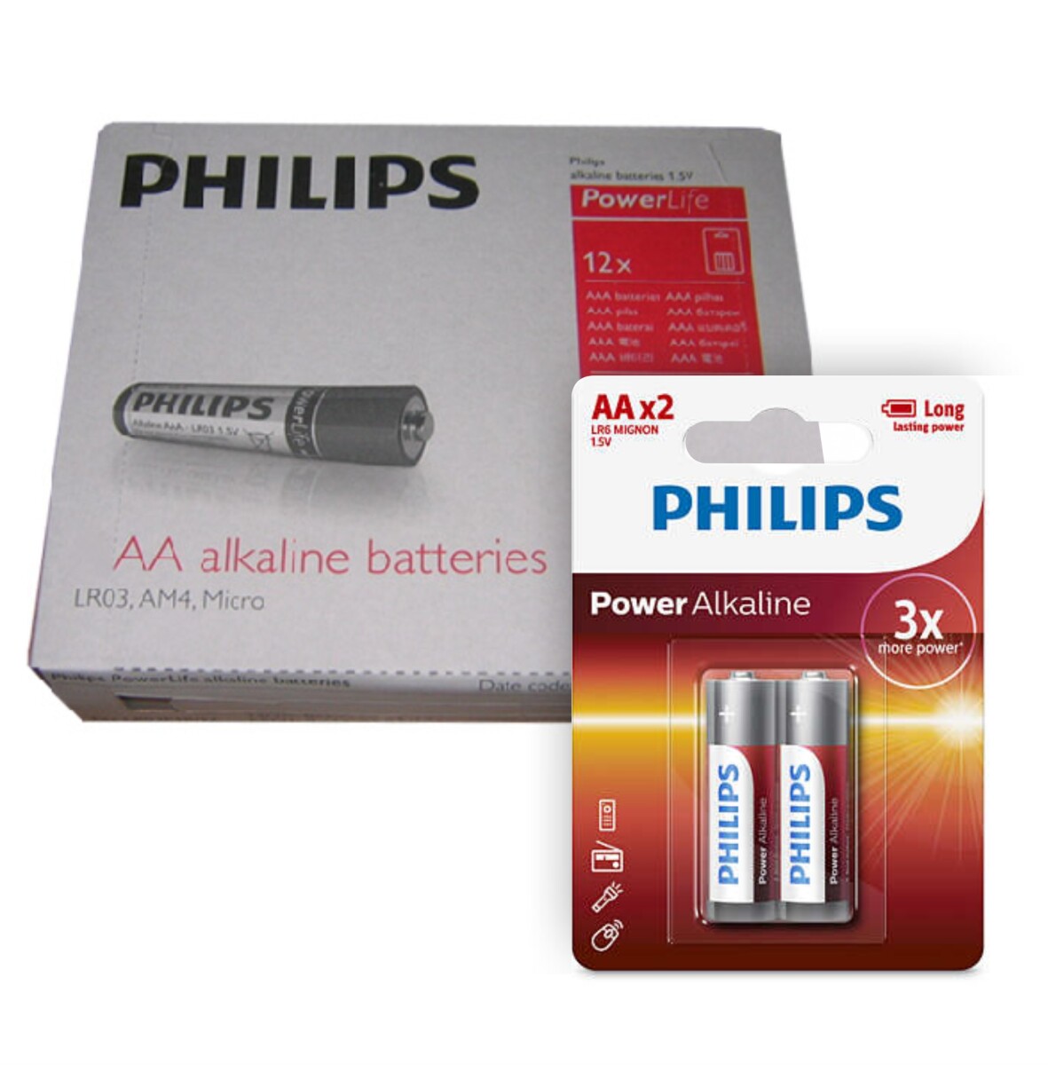 Pack de 12 Blister Pilas Alcalinas Philips LR6P2B/97 Aa - 001 