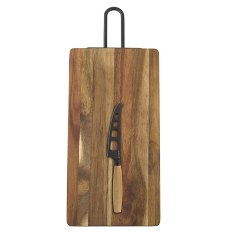 Set Cocina c/Tabla Madera Acacia y Mango + Cuchillo de Queso Natural