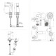 Juego Grifería Epuyen FV Completa Con Bidet CROMO