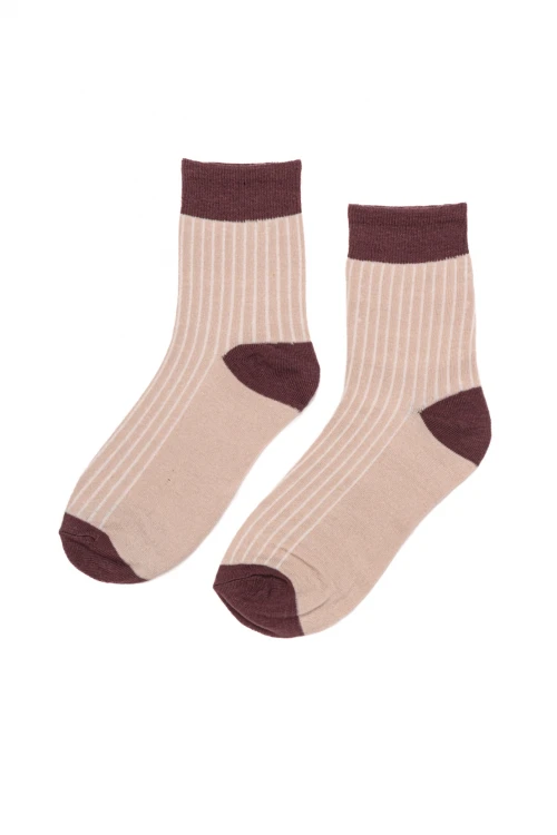 Medias Bloque Color Beige