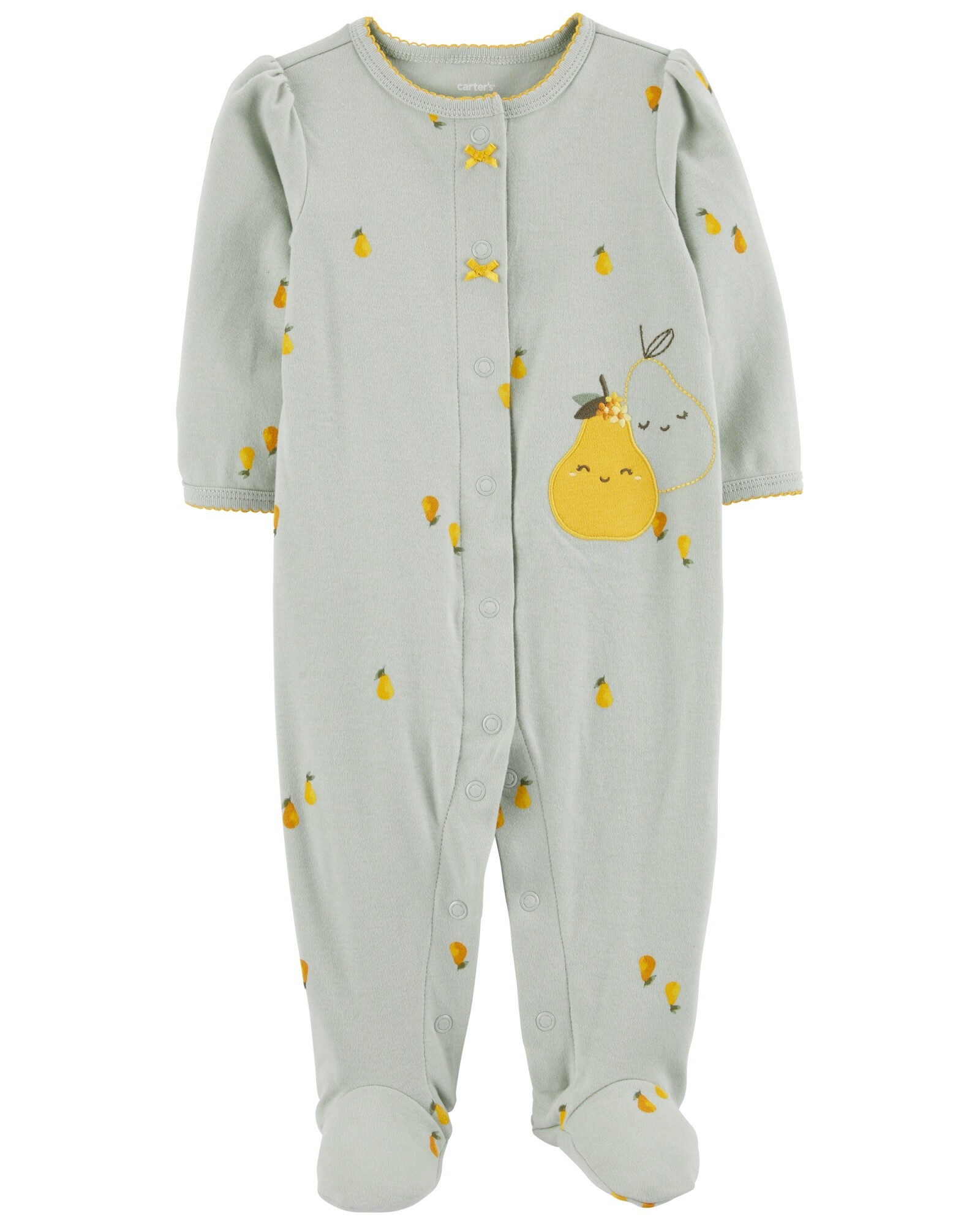 Pijama con Pie Diseño Peras de Algodón Sin color