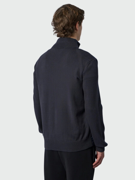 MONCLER - Campera Acolchada de Algodón Azul Oscuro