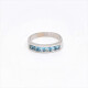 Anillo Medio Sin Fin En Oro Blanco 18K Y Topacios Anillo Medio Sin Fin En Oro Blanco 18K Y Topacios