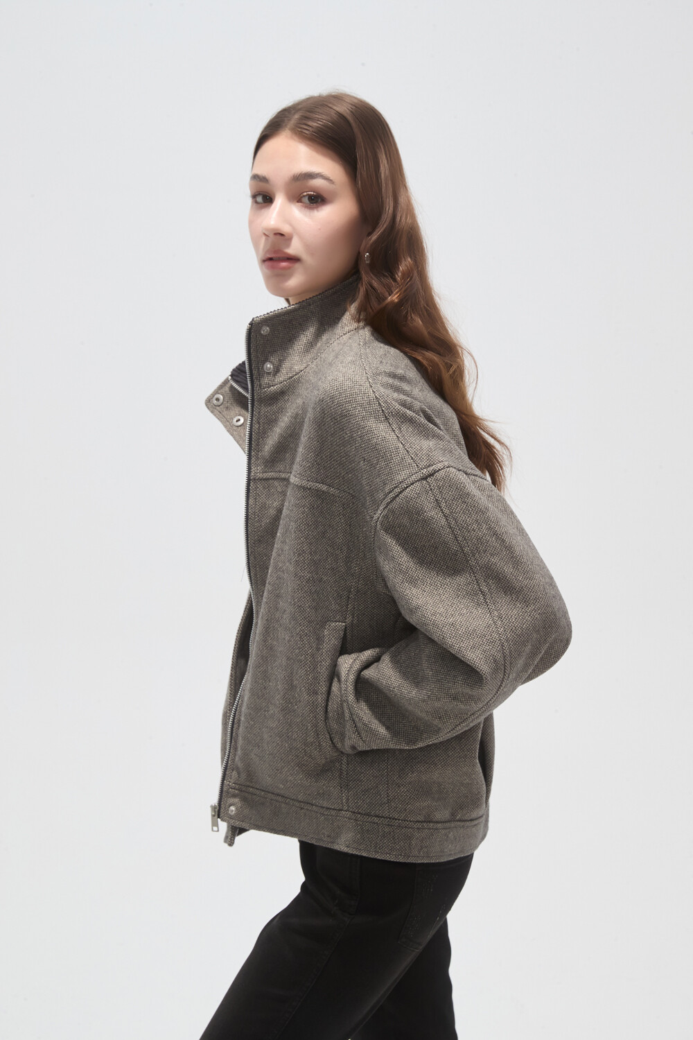 Campera Naiar Gris Melange