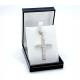Cruz En Oro 18K Blanco Y Brillantes. Cruz En Oro 18K Blanco Y Brillantes.