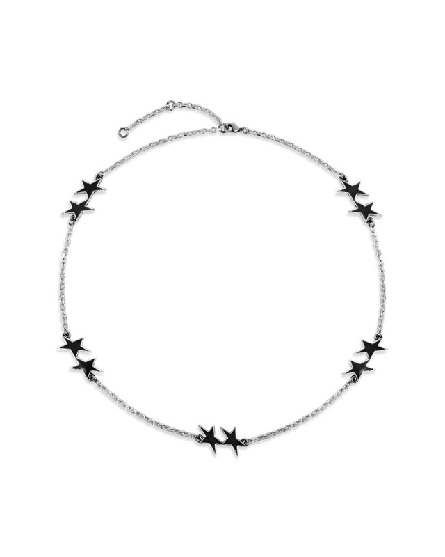 TwoJeys Collar Black Enameled Icon Plata TwoJeys Collar Black Enameled Icon Plata