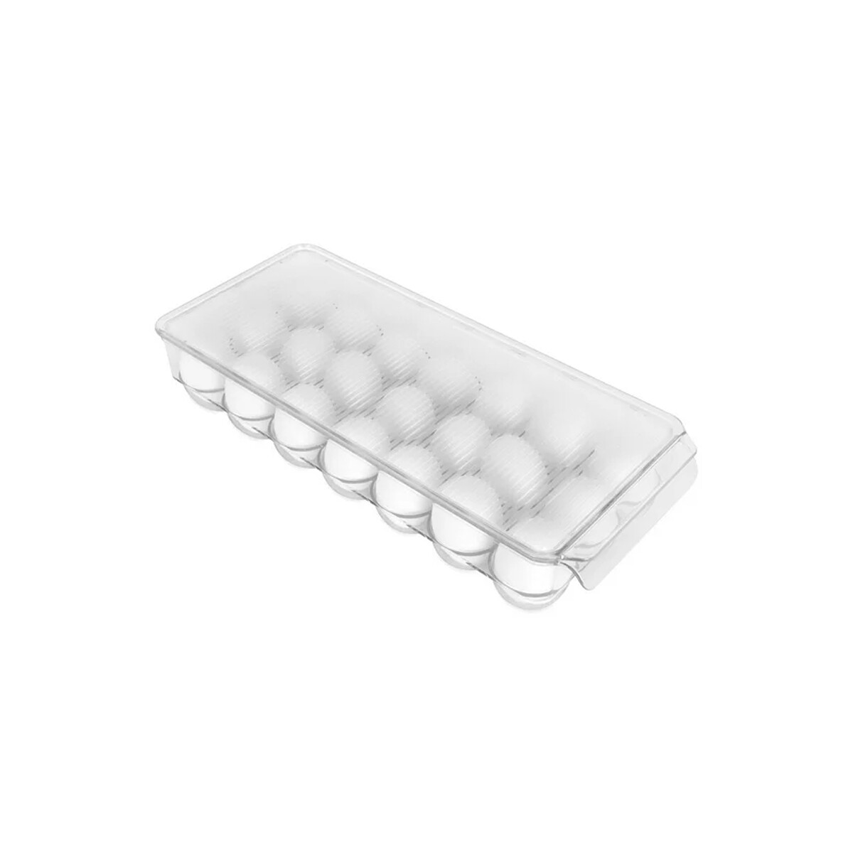 Huevera acrilico con tapa para 18 huevos 