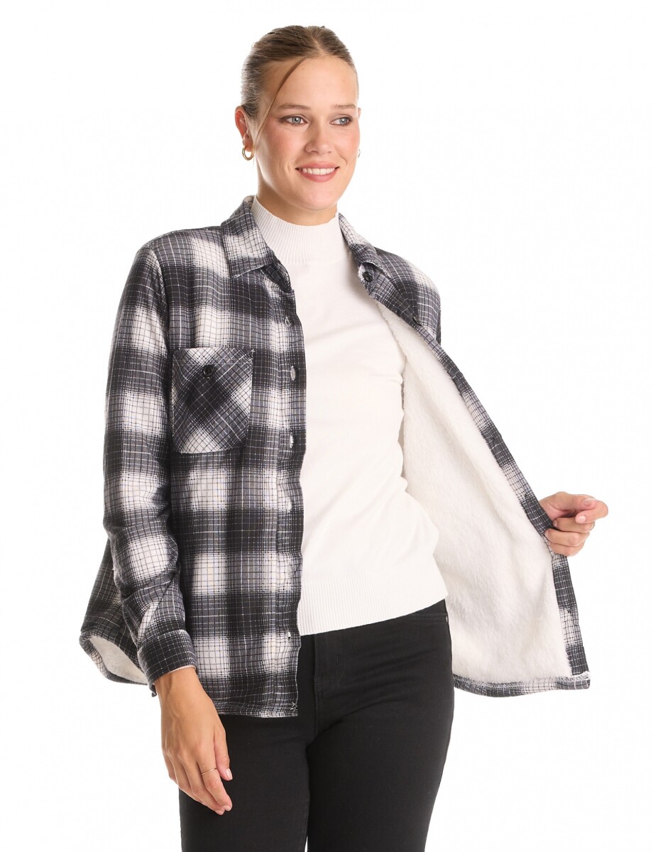 Sobrecamisa Soft Cuadros - Negro/blanco 