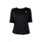 T-SHIRT MC WMN TRNG LOOSE azul stone NEGRO