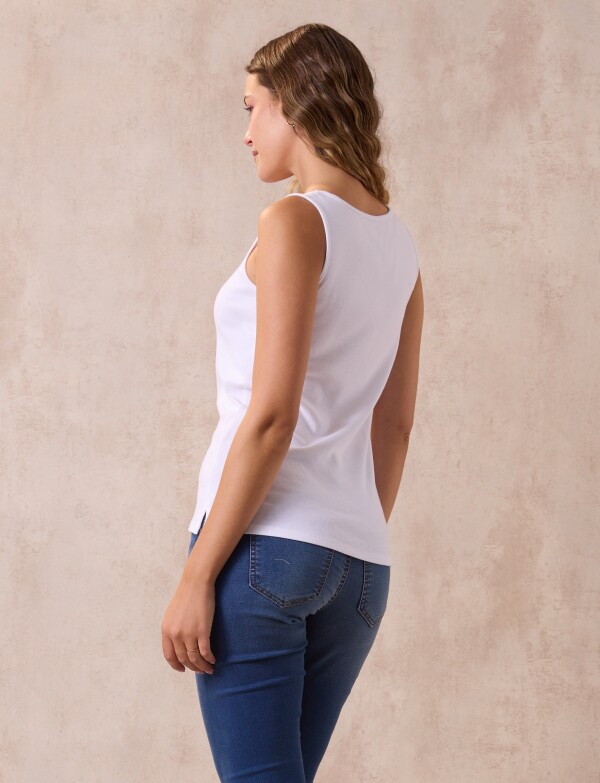 Musculosa Algodon Basica BLANCO