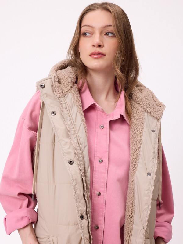 CHALECO DINLO RUSTY Beige