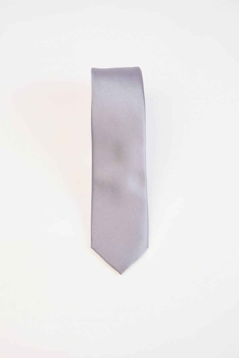 Corbata Microfibra - Plateado Oscuro 