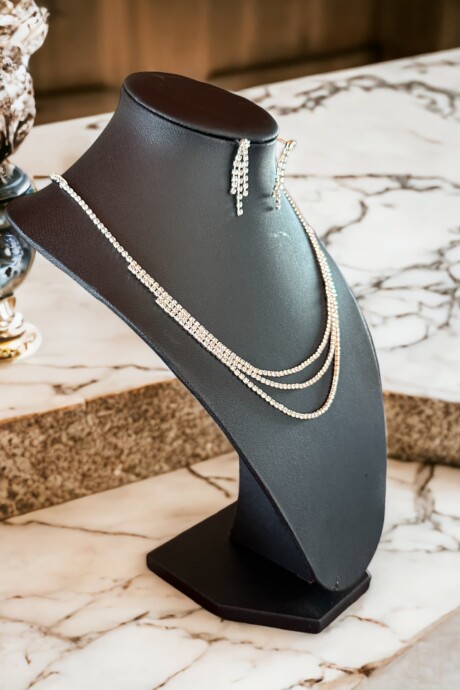 Conjunto strass plata Conjunto strass plata