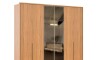 Ropero con Espejo 6 puertas - Moderna Marrón