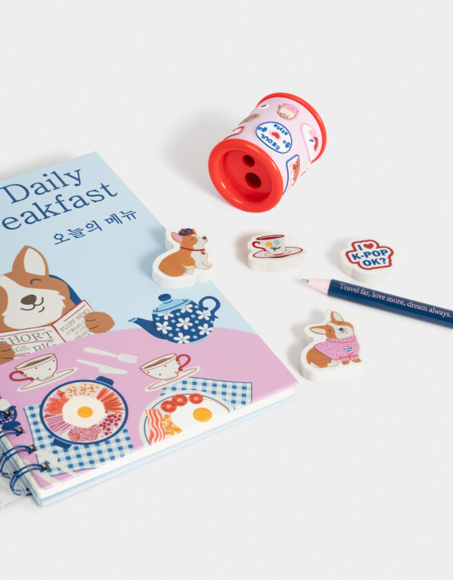 Útiles Varios Set De Gomas De Borrar "k Pop" - Combinacion Multicolor