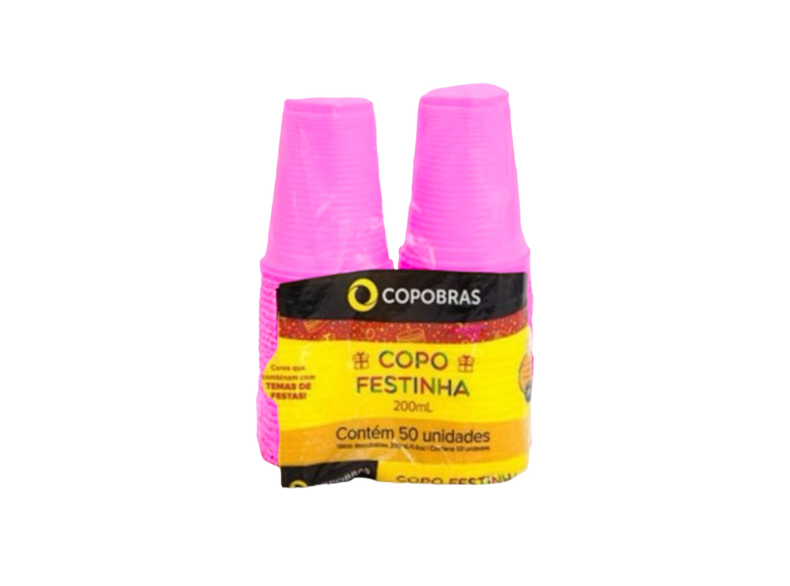 Vasos Descartable Copobras 200 ml x 50 Color - Fucsia 