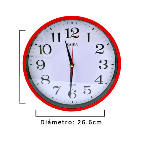 Reloj de pared rojo 26.6cm Reloj De Pared Rojo 26.6cm