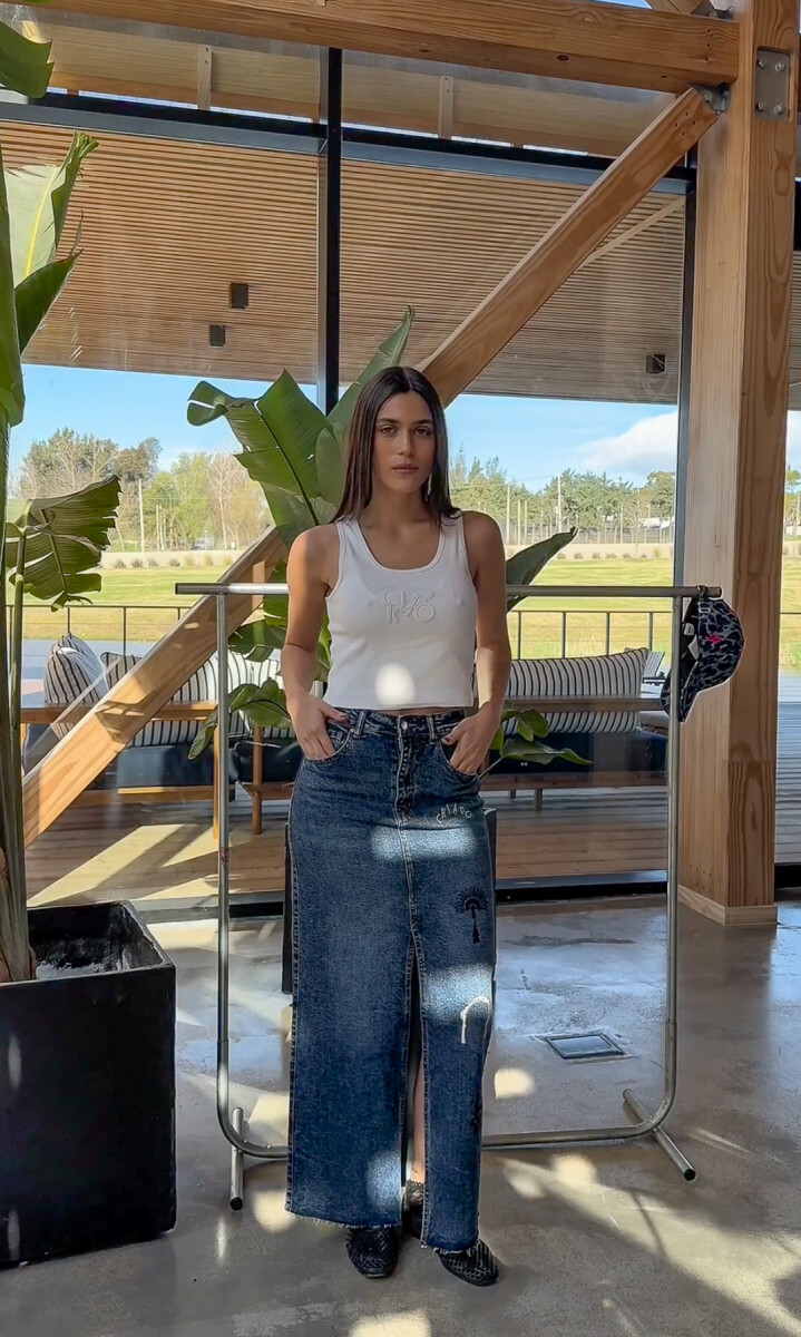 Musculosa Relief - BLANCO 
