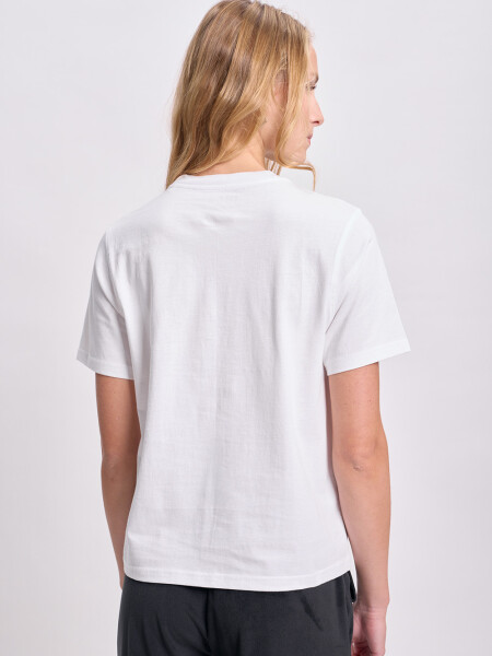 Remera básica estampa Blanco