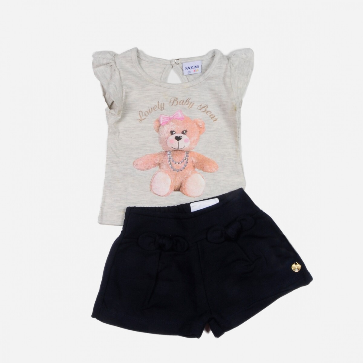 Conj. para bebes (blusa y shorts) - GRIS 