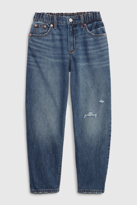 Jean Barrel Niña Medium Wash