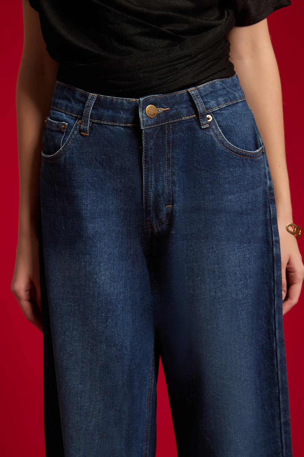 Pantalon Fantina Azul Grisaceo