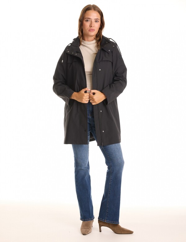 Gabardina Impermeable NEGRO
