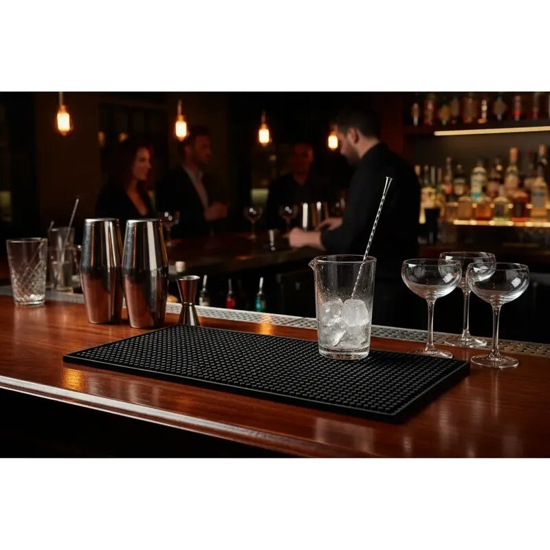Bar Mats - Alfombra De Bar 30 X 15cm - Color Negro - F/bsm-1206 Bar Mats - Alfombra De Bar 30 X 15cm - Color Negro - F/bsm-1206