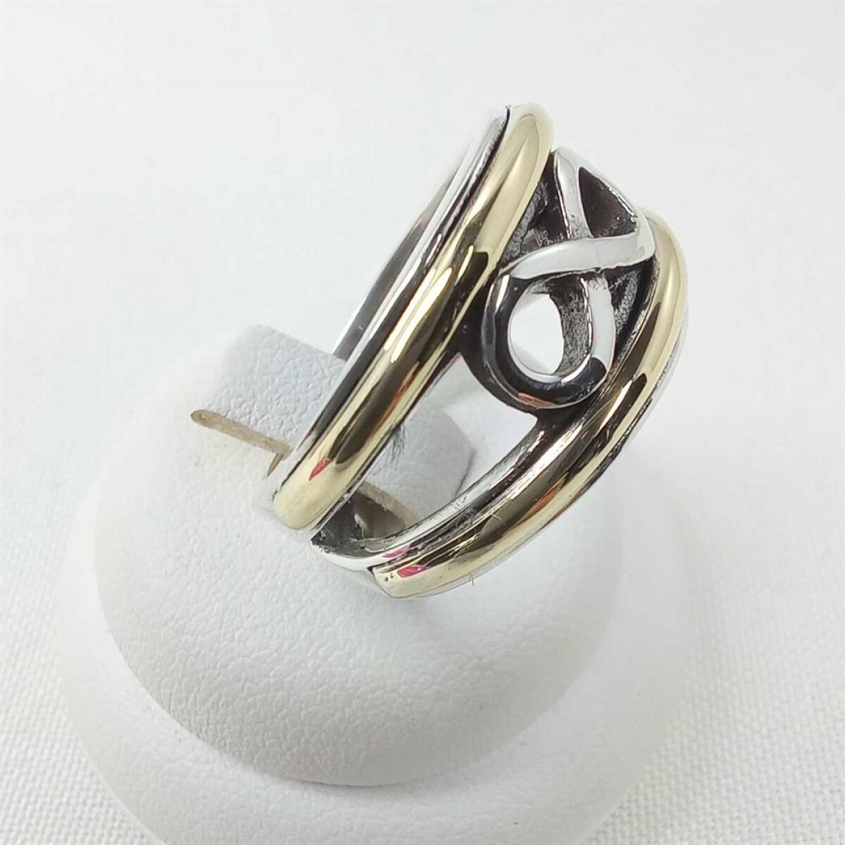 Anillo de plata 925 con filete en double. Modelo INFINITO. 